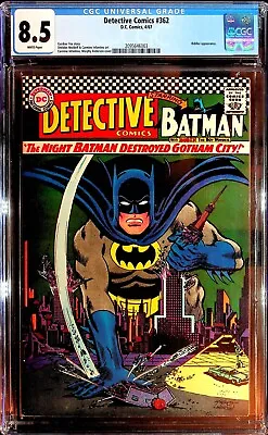 Buy Detective Comics #362 (1967) - CGC 8.5 (White Pages!) - Riddler Appearance • 130.62£