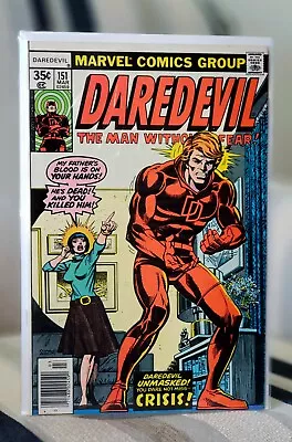 Buy Daredevil #151 (1978) Vintage Key Comic, Daredevil Reveals I.D. To Heather Glenn • 17.39£