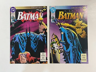 Buy Batman #493-494 In VF/NM — Parts 3 And 5 Of Knighfall, 1993 • 3.67£