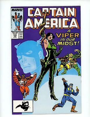 Buy Captain America #342 Comic Book 1988 VF- Ron Frenz Marvel Viper • 2.36£