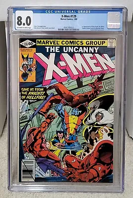 Buy X-Men #129 (1980) CGC 8.0 - 1st Appearance Kitty Pryde & Emma Frost Marvel Key • 167.06£