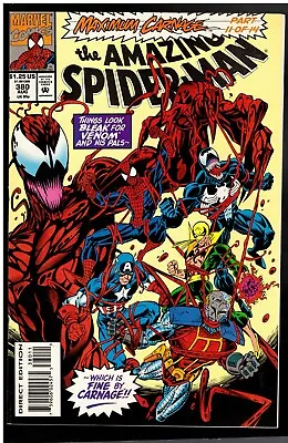 Buy Amazing Spider-man 380 1993 Maximum Carnage 11 Of 14 9.2/nm-mark Bagley Art • 11.97£