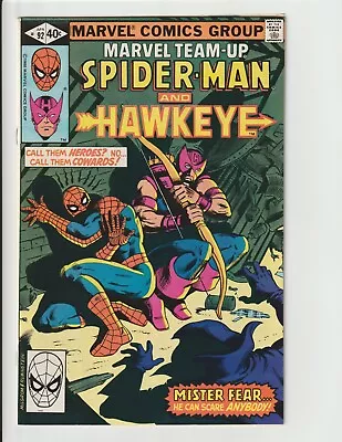 Buy MARVEL TEAM-UP #92 (1980) VF/NM 1st Mister Fear III And IV + Hawkeye Appearance • 6.03£