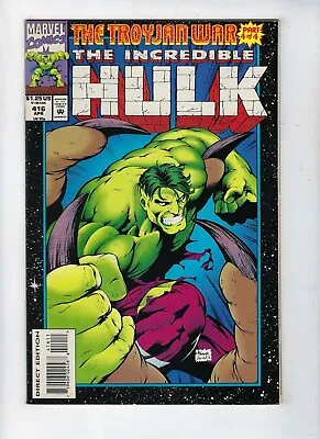 Buy Incredible Hulk # 416 Marvel Comics The Troyjan War Part 4 Of 4 Apr 1994 VF • 3.95£