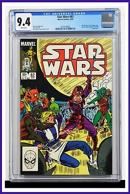 Buy Star Wars #82 CGC Graded 9.4 Marvel April 1984 White Pages Comic Book. • 118.95£