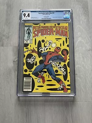 Buy Spectacular Spider-Man #99 CGC 9.4 WHITE PAGE NEWSSTAND! 1ST SPOT COVER! 🔥🔑 • 125£