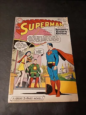 Buy SUPERMAN 141 1960 GOOD 1st LYLA LERROL BOTTOM STAPLE MISSING • 31.77£
