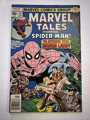 Buy Marvel Tales 81  The Savage Land!  (rep Amazing Spider-Man 103)  1977 VF • 2.75£