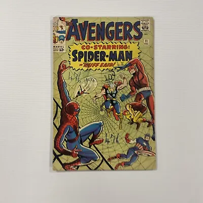 Buy Avengers #11 1964 VG- Early Spider-Man And Kang Appearance Cent Copy Pence Stamp • 220£