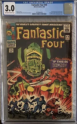 Buy Fantastic Four #49 Cgc 3.0 Gd/vg 1966 1st Appearance Of Galactus Marvel Comics • 401.70£