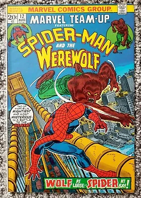 Buy Marvel Team-Up #12 Werewolf By Night Battle Cover Marvel 1973 VG/FN • 18.18£