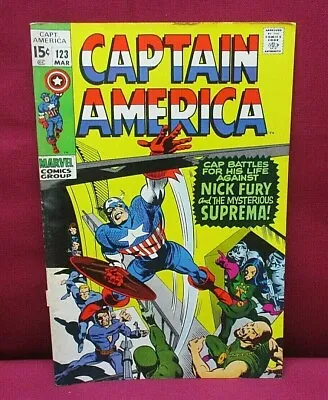 Buy Marvel Captain America Comics, Mar, No. 123, 1970  Suprema, Deadliest Species!  • 59.96£