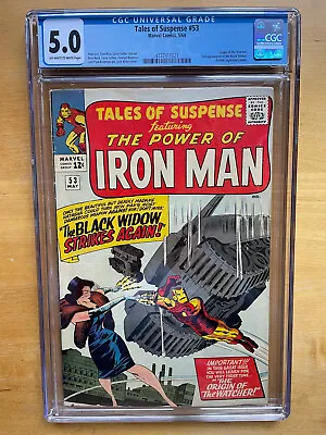 Buy Tales Of Suspense #53 CGC 5.0 (Marvel 1964) 2nd Black Widow! Iron Man! New Slab • 223.74£