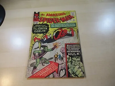 Buy Amazing Spider-man #14 Key Grail 1st Appearance Green Goblin 1st Hulk Battle • 1,319.21£