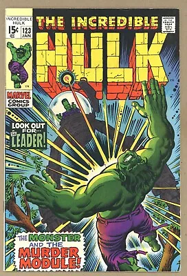 Buy Incredible Hulk 123 FVF Trimpe! VERSUS LEADER! Fantastic Four! 1970 Marvel V344 • 23.97£