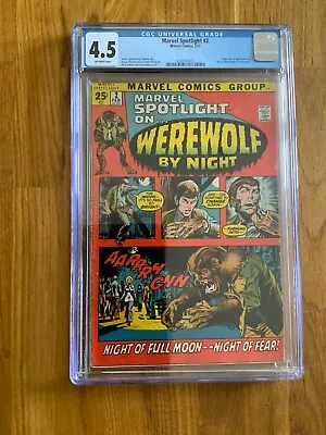 Buy Marvel Spotlight - Werewolf By Night #2 - Marvel Comics - 1972 - Cgc 4.5 • 250£