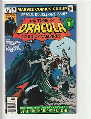 Buy The Tomb Of Dracula #70 VF- Lord Of Vampires Marvel Comic Book 1979 Last Issue • 18.92£