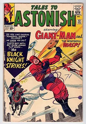 Buy Tales To Astonish #52 Origin And 1st Black Knight 1964 Off-white Pages • 57.69£