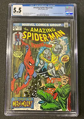 Buy Amazing Spider-Man #124, 1st Appearance Man-Wolf Bronze Romita, FN- Condition • 95.01£