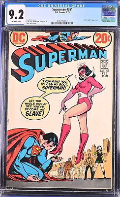 Buy Superman #261, CGC 9.2!!!, Star Sapphire Kiss My Boot Cover 1973, High Grade! • 237.08£