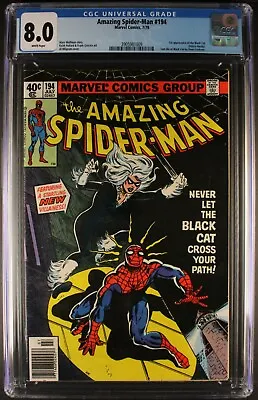 Buy AMAZING SPIDER-MAN  #194  High Grade KEY!  White ! Newsstand CGC 8.0  3905981009 • 241.28£