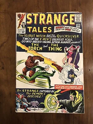 Buy Strange Tales #128 F 6.0 Scarlet Witch And Quicksilver Action! B@@yah! • 41.95£