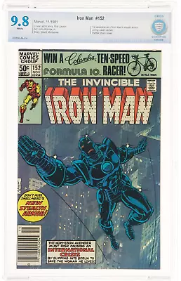 Buy IRON MAN #152 1981 CBCS 9.8 Newsstand 1st Stealth Armor Avengers Not CGC • 220.85£