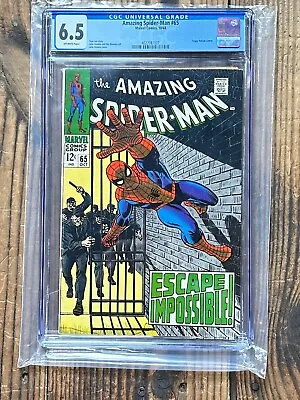 Buy Amazing Spider-Man #65 (Oct 1968) Graded 6.5 OFF-W TO WHITE By CGC • 98.59£