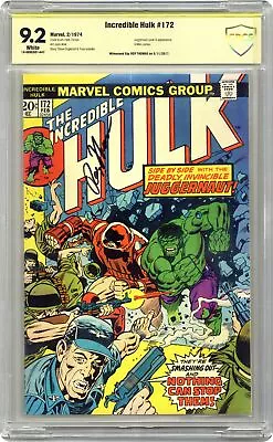 Buy Incredible Hulk #172 CBCS 9.2 SS Roy Thomas 1974 18-089E087-047 • 164.88£