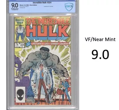 Buy Incredible Hulk #324 - Key & Return Of The Grey Hulk! CBCS 9.0 - Brand New Slab! • 54.61£