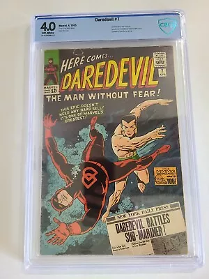 Buy Daredevil #7 Marvel 1965 CBCS 4.0 (NOT CGC) 1st Red Daredevil Costume Vs Namor • 320.91£