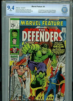 Buy Marvel Feature #1 1971 CBCS 9.4 NM Marvel Comics 1st Defenders Amricons B5 • 1,502.15£