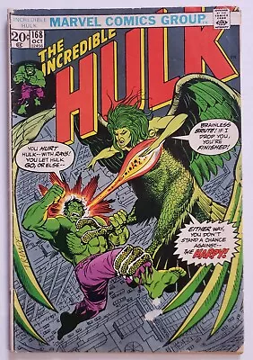 Buy The Incredible Hulk #168 1st App Harpy (Betty Ross) Marvel Comics 1973 MCU Key  • 22.13£