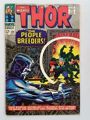 Buy Thor Mighty #134 Vg (4.0) 1st High Evolusionary November 1966 Marvel Comics** • 109.99£
