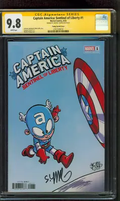 Buy Captain America 1 Sentinel Of Liberty CGC SS 9.8 Young Variant 8/22 • 141.51£