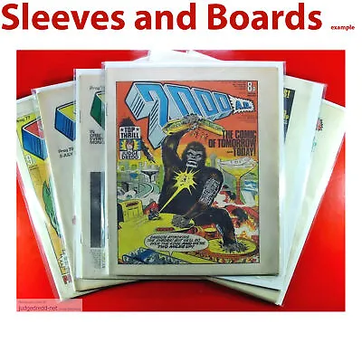 Buy 2000AD COMIC BAGS & Boards Size2 For Prog # 1 Up And Magazines And Annuals X 10 • 11.99£