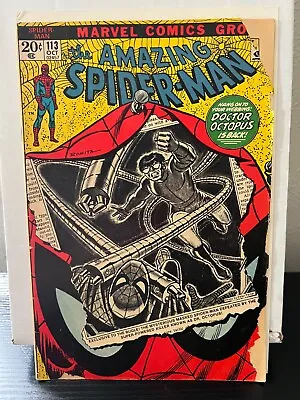 Buy 1972 Marvel Key Comic Book Amazing Spider-Man #113 1st App Hammerhead Fair Shape • 39.36£