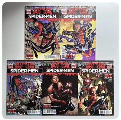 Buy Marvel Comics Spider-Men #1 2 3 4 5 Bendis Pichelli 1-5 Set Spider-Verse 2012 • 79.05£