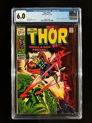 Buy Thor #161 CGC 6.0 (1969) - Stan Lee Writer - Galactus Vs. Ego Battle Concludes • 51.63£
