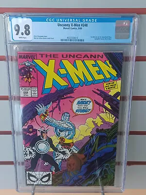 Buy UNCANNY X-MEN #248 (Marvel Comics, 1989) CGC Graded 9.8  ~JIM LEE ~WHITE Pages • 100.53£