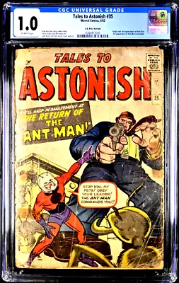 Buy TALES TO ASTONISH #35 CGC 1.0 (Sept.1962) Marvel Comic 1st Antman In Costume • 289£