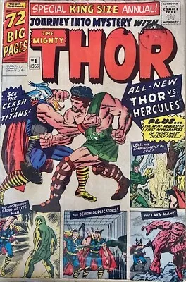 Buy JOURNEY INTO MYSTERY WITH THOR ANNUAL #1 (1965) Huge Key ! (1st App Hercules) • 2.20£