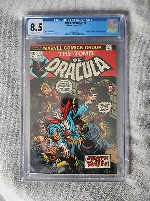 Buy Tomb Of Dracula #13 Origin Of Blade - CGC 8.5. Marvel Key (1973) CENTS Issue • 445£