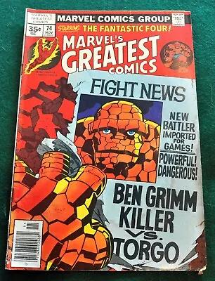 Buy Marvel's Greatest Comics - Fantastic Four #74, Marvel Comics Nov. 77, $0.35 - VG • 2.33£