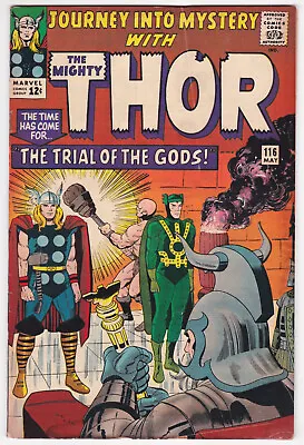 Buy Journey Into Mystery #116 Good-Very Good 3.0 Thor Loki Jack Kirby Art 1965 • 19.76£