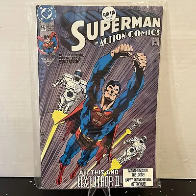 Buy 1991 DC Comics #672 Superman In Action Comics VF +/- • 7.92£