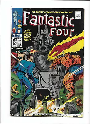Buy Fantastic Four #80 [1968 Vg+] Guest Starring--wyatt Wing-foot • 19.98£