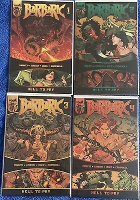 Buy BARBARIC HELL TO PAY #1 - 4 Complete Set Bagged & Boarded • 24£