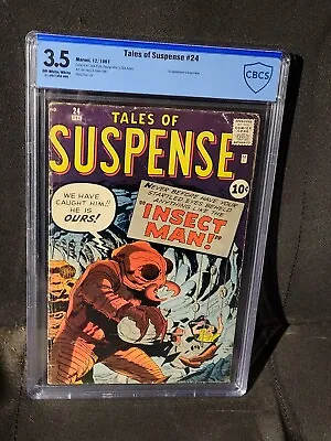 Buy 1961 TALES OF SUSPENSE #24 - 1st Insect Man - Ditko & Kirby - MARVEL - CBCS 3.5 • 119.13£