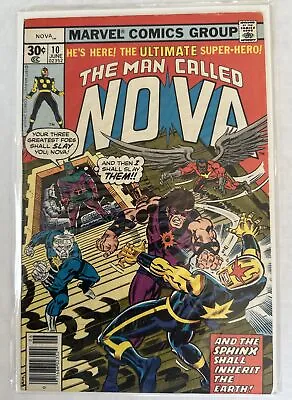 Buy The Man Called Nova #10 Marvel Comic Book 1977 - Sphinx! Newsstand • 2.39£